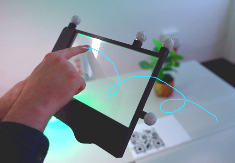 Interacting with Transparent Tablets in Augmented Reality