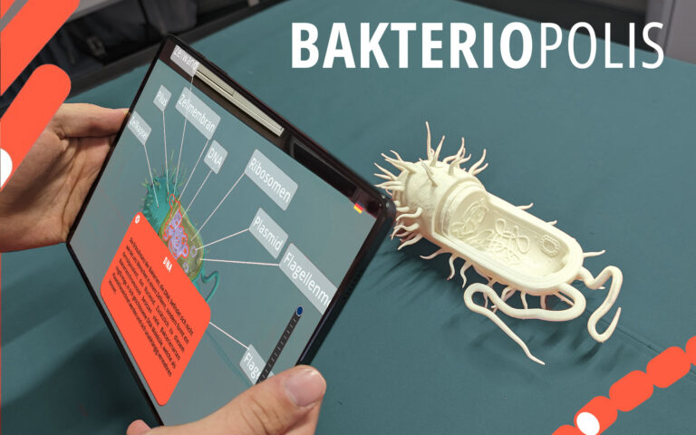Erkundung eines erweiterten physischen 3D-Modells mit Handheld AR