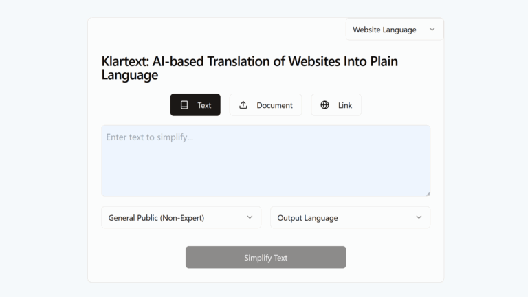 Klartext: A tool to generate texts in easy language!
